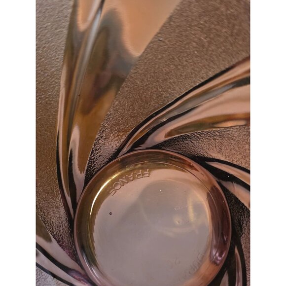 Vintage Arcoroc France Swirl Purple Glass Coffee Cup & Saucer Set - Picture 3 of 16